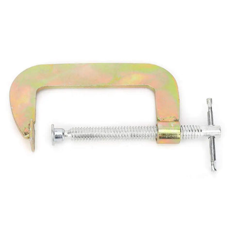 Heavy Duty 12 Inch C Clamp With Deep Hold And Wide Clamping Range Tool For Woodworking And Welding Heat Treated Fixture In Carbon Steel And Cast Iron G Type Clamping Grip For Secure Boards And Parts 1 Pack, side view