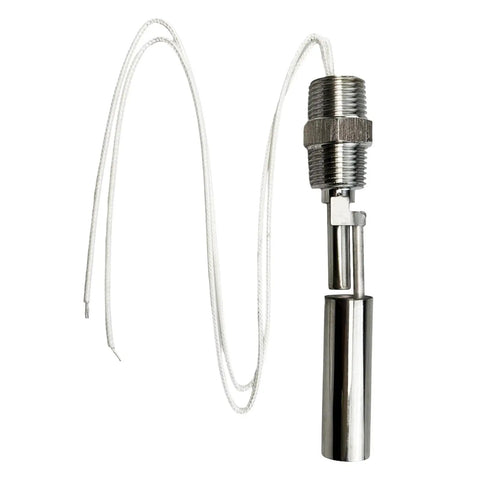 Stainless Steel Workhorse Liquid Level Sensor With One Half Inch NPT Side Mount for aquariums, tanks, hydroponics, pools