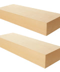 Unfinished Basswood Carving Blocks Set, Two 12x4x2 Inch Blank Wood Blocks for Whittling and Woodcarving, Great for Home Crafts
