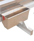 Built To Spec Aluminum Headache Rack And Logger Toolbox Kit For Big Rigs Featuring Dimpled Mirror Finish Flatbed Cargo Setup, Chain Hangers And Secure Handle Locks showing aluminum storage tray detail.