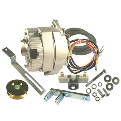 Heavy Duty Straight Swap Alternator Conversion Kit For Ford And New Holland Tractor 2000 3000 4000 5000 Series with wiring harness and bolts.