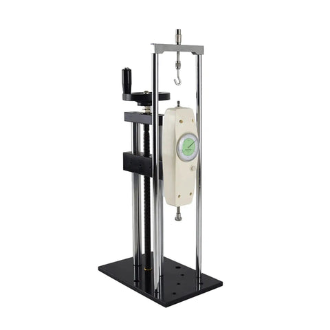 Heavy Duty Digital Force Gauge Test Stand Boss Tier Push Pull Dynamometer Bench with adjustable height and sturdy base for accuracy.