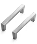 30 Pack Solid 3 Inch Center To Center Slim Square Bar Drawer Handles In Brushed Nickel For Kitchen Cabinets And Drawers