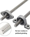 Two Pack 3D Printer Parts T8 Lead Screw Kit Stainless Steel Vertical Or Horizontal Mounts 8mm Outer Diameter With Nut And Bearing Blocks For Custom Builds, two lead screws with bearing blocks