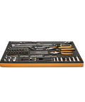 82 Piece 120XP Auto Tool Set Pro Grade In Foam Storage Tray With Low Profile 3 8 Inch Drive Teardrop Ratchet