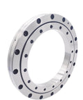 Shop Grade Cross Roller Bearing Xsu080218 Measures 180x255x254mm, showing smooth surface and holes for mounting.