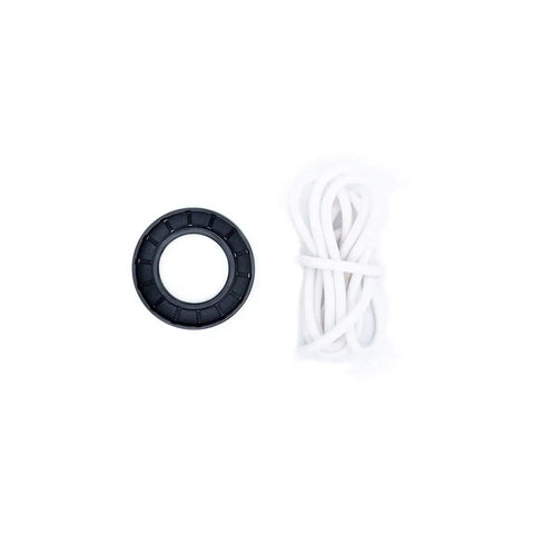 Heavy Duty Front Load Washing Machine Tub Bearing And Seal Kit No Sweat Installation Replacement Compatible With Electrolux And Kenmore Appliances, black seal and white cord.