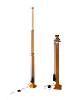 Kick Ass Dual Mode Telescopic Mast Electric Motor With Manual Hand Crank Backup rock solid aluminum alloy portable TV antenna pole.