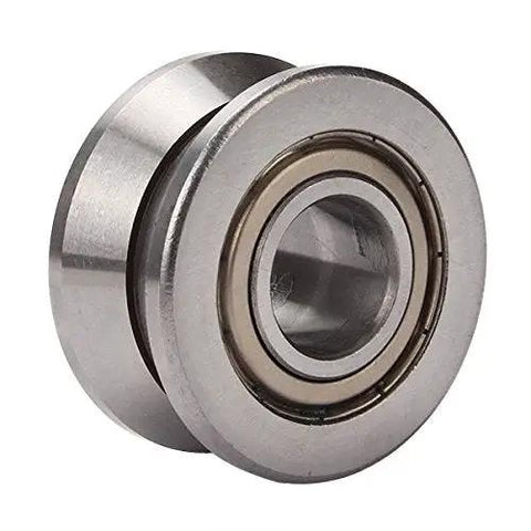 Steel V Groove Ball Bearing Roller Guide Wheel 10X30X14mm Sealed For Sliding Door Tracks And Textile Winder Systems, showing a close-up view.