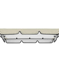 Weatherproof Swing Canopy Replacement Cover For 2-3 Seater Porch Swing, Beige 65 X 45 X 5.9 Inch, 210D Oxford Cloth