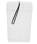Waterproof Outdoor Outlet Box Cover For Charging Stations Featuring Hella Tough Pp Shield And Quick Install Setup, clear protection with strap.