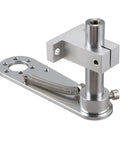 200mm Aluminum Polyurethane Industrial Encoder Wheel With 20mm Aluminum Mounting Bracket, silver bracket with spring detail