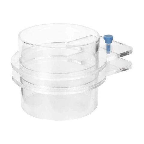 Pssopp Adjustable Automatic Acrylic Fish Feeder For Aquariums With Plastic Screws, durable transparent feeder design.