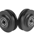 Heavy Duty Double Bearing Barn Door Roller Wheels Replacement Parts For Closet Tracks, 2.75x1.34 inches, Zinc Alloy and Nylon.