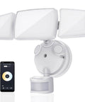 Smart Outdoor Security Flood Light With Motion Sensor, 50W 5500lm, Tunable White 2700K to 6500K, WiFi app control with phone