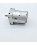 Heavy Duty Free Mount Rotary Actuator Vane Cylinder delivering slick rotations, featuring a metallic finish and standard mounting.