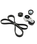 Essential Engine Timing Belt Kit For Jeep Dodge Grand Caravan Chrysler 3.6L ERB Serpentine Drive System With Idler Pulley And Tensioner To Keep Your Ride Run Smooth And Stop Those Annoying Belt Slips From Going Buggy. Black serpentine belt kit with tensioner and idler pulleys