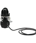 Heavy Duty DC 12V Electro Hydraulic Actuator Featuring A 7.87 Inch Stroke With Tough As Nails Performance And 4409 Lbs Load Capacity Built Like A Tank For Dump Trailers, front view with wire.
