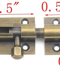 Beefy 1.5 Inch Gate Latch 2 Pack Brass Sliding Barrel Bolt Lock For Wood Fences Barn Doors Cabinets With Anti Rust Coating