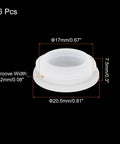 Rock Solid Clear Premium Silicone Snap In Locking Hole Plugs For Cabinet Panel Bulkhead And Furniture Hardware With Slick Fit Waterproof Seal Round Grommet_caps measuring 17mm.