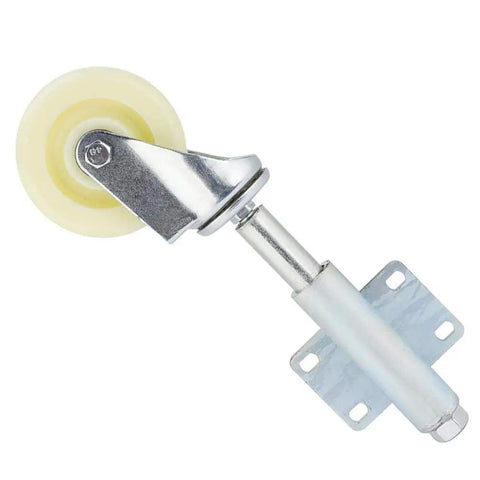 Heavy Duty Gate Caster Wheels Featuring Spring Loaded Brakes Supports Four Hundred Forty Lbs Smooth Garage Door Rollin No Sweat Universal Mounting Kit Fits Barn Farm Gates And Industrial Workhorse Castors