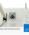 Control panel of Heavy Duty 2 In 1 Shrink Wrap Machine And Heat Sealer 800W with adjustable temperature settings.