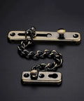 Beefy Stainless Steel Door Security Chain Stopper Featuring Two Inch Ventilation Gap And Rust Resistant Brushed Finish For Front Door in bronze finish
