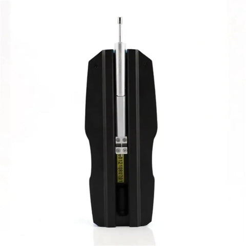 Slick Handheld Digital Surface Roughness Tester With Portable Profilometer, black design and metallic probe for precise measurements.