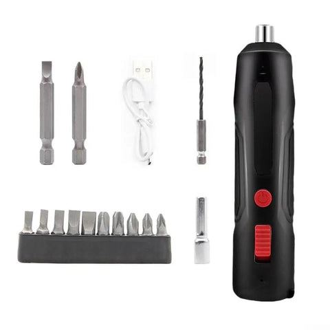 No Sweat Handheld Electric Drill With Ergonomic Cordless Handle For Quick Smartphone Repairs And Home Appliance Assembly Effortless Maneuvering Makes Daily Projects Feel Like Childs Play with bits and USB cable.