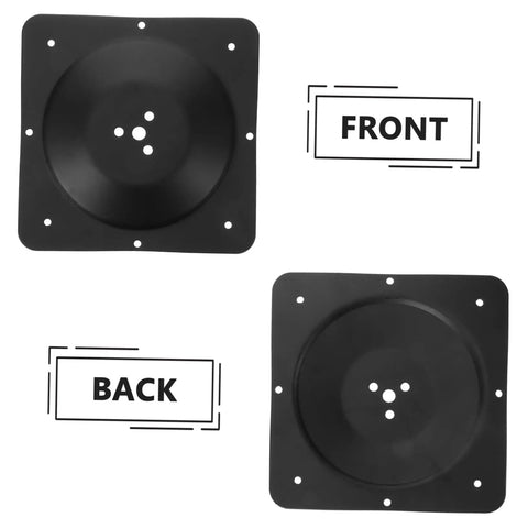 Rock Solid Table Leg Fixator Plates For Killing Wobbly Furniture Heavy Duty Black Steel Mounting Brackets front and back view