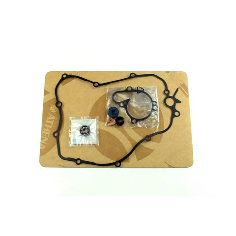 Premium Water Pump Gasket Kit With Precision Crank Bearings For Dirt Bike Overhauls OEM gasket and bearing components on display.