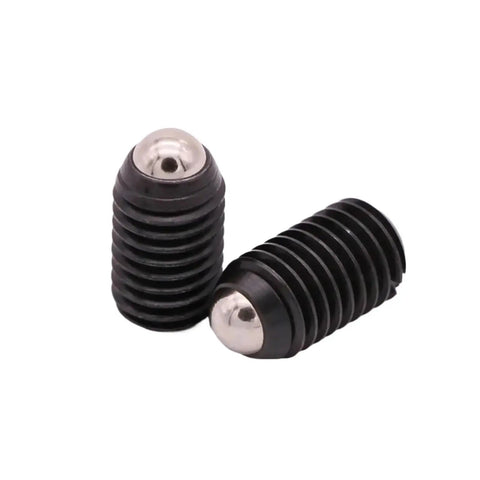 Top Shelf Stainless Steel Spring Ball Plungers Loaded With Hex Drive Snappy Locking Action M8 X 30mm Precision Set Screws for heavy duty use.