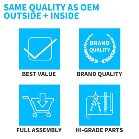 Heavy Duty Tailgate Latch And Side Hinge Assembly For Chevy Colorado And Gmc Canyon Oem Replacement quality icons showing best value and hi-grade parts