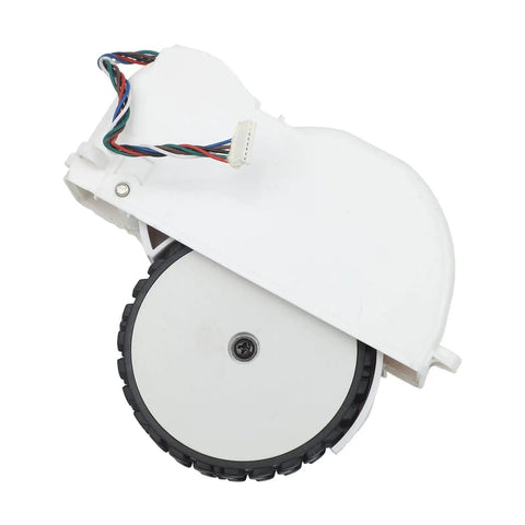 Close-up of left wheel from Left And Right Wheel Replacement Set For Eufy RoboVac L70 Hybrid Robot Vacuum Cleaner, durable design