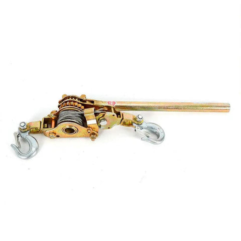 Beefy 2 Ton Come Along Winch Hand Cable Puller With 2 Hooks And 2 Gears Heavy Duty Lever Hoist For Lifting Or Pulling 8 To 10 Ft Steel Cable