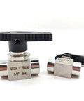 Heavy Duty 1 Inch BSPP Female Ball Valve Crafted From 304 Stainless Steel for water or fuel line control, black handle design.