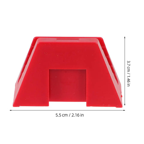 Red plastic piece from the 12 Piece Modular Wrench Storage Rack Magnetic Tool Holder Organizer Tray For Toolbox And Garage Keeps Wrenches Neatly Sorted And Quick To Grab Great For Home Garages And Shop Carts Provides Fast Access And A Clean Workspace, 5.5 cm by 3.7 cm side view