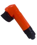 Heavy Duty Pneumatic Angled Grinder With Air Powered Motor For Metal And Wood Grinding Polishing Cutting At 15000 Rpm handle in orange and black design.
