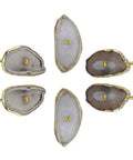 Killer Vibe Agate Stone Cabinet Drawer Knobs Featuring Gold Plated Edge Details And Easy Screw In Setup For Dressers Wardrobes Tv Cabinets Or Bathroom Vanity Makeovers That Look Absolutely Dope showing assorted agate colors.