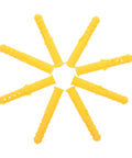 Circle of 200 Pack Yellow Self Drilling Ribbed Wall Plugs Set for Drywall and Hollow Walls, Heavy Duty Plastic Expansion Anchors