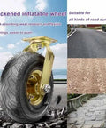 Heavy Duty 8 And 10 Inch Replacement Wheels For Furniture Workbenches Air Filled Industrial Casters Offering Hella Smooth Rolling Silent Glide Operation Rock Solid Quick Swap Setup thickened inflatable wheel with shock-absorbing rubber tread.