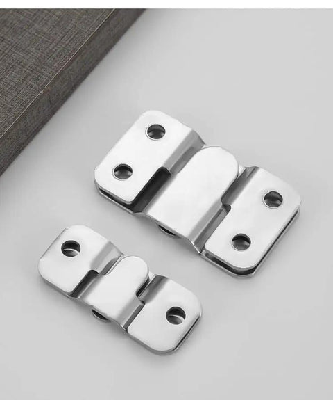 Heavy Duty Stainless Steel Z Clips For Hanging Photos And Mirrors Rock Solid Interlocking Wall Mount Brackets, two sizes displayed.