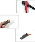 Heavy Duty Electrical Wire Strippers Cutting Pliers With Ergonomic Comfort Grip Handles held in hand, showcasing precision design for wire stripping.
