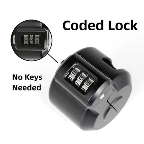 Door Handle Lockout Device Cover With Code To Disable Door Handle Temporary Combination Lock For Bedroom From Outside Knob Easy To Use Security Lockout Tool For Home Quick Install, close-up view