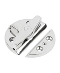 Top Notch 316 Stainless Steel Round Marine Catch Latch with smooth action for securely locking boat doors and cabinets.