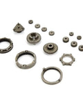 17 Piece Self Locking Reduction Gear Set For Brushless Drill Heavy Duty Metal Transmission Gears in silver, various sizes