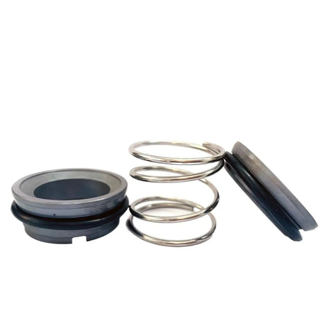 Straight Up Silicon Carbide Mechanical Seal With Heavy Duty Spring For Food Milk Water Sanitary Pumps Built Tough Under High Heat And Pressure SiC SiC Vit Pump Replacement Part showing seal components including spring and ceramic rings.