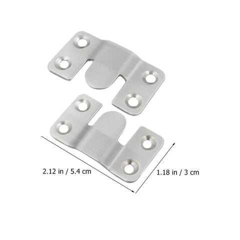 16 Pairs Dang Tough Stainless Steel Interlocking Clip Set Heavy Duty Wall Mount Hooks, 2.12 in x 1.18 in, for picture display