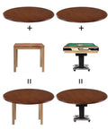 Premium Solid Wood 24 Inch Round Lazy Susan Rotating Serving Tray For Dining Table Kitchen Hosting Essentials Brown Finish, circular tray design.
