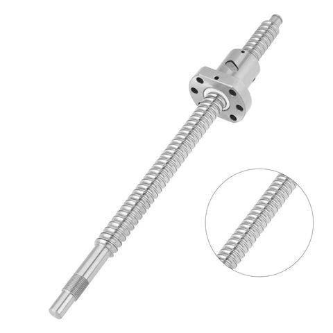Rock Solid 300Mm Rolled Ballscrew Featuring Zero Play Ballnut 16Mm Diameter And 5Mm Pitch for precision CNC routers.
